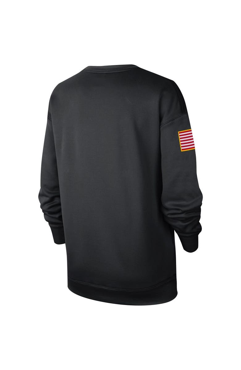 Nike Women's Nike Black Alabama Crimson Tide Military Appreciation Therma Performance All-Time Pullover Sweatshirt, Alternate, color, 