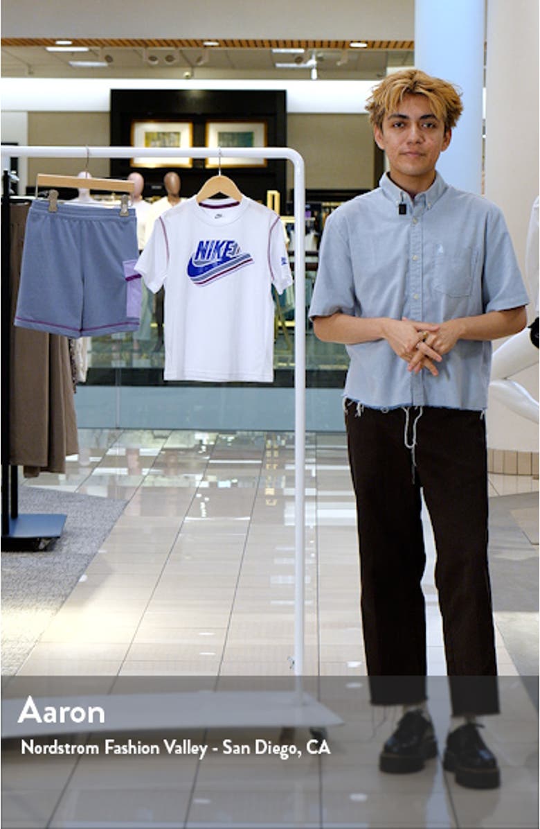 Kids' Swoosh Graphic T-Shirt & Knit Cargo Shorts Set, sales video thumbnail