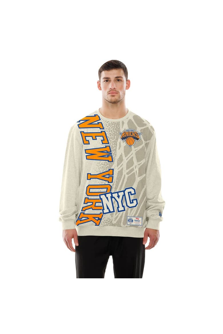 Men's New Era Tan New York Knicks 2025/26 City Edition Sweatshirt, Main, color, Tan