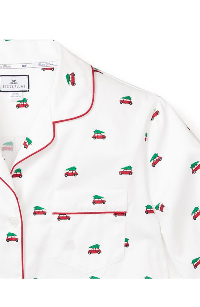 Petite Plume Holiday Journey Cotton Pajamas, Alternate, color, White