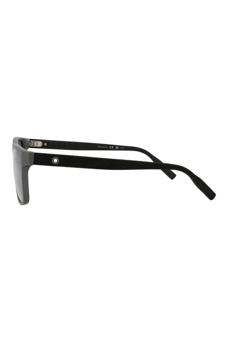 56mm Square Sunglasses, Alternate, color, GREY BLACK SILVER