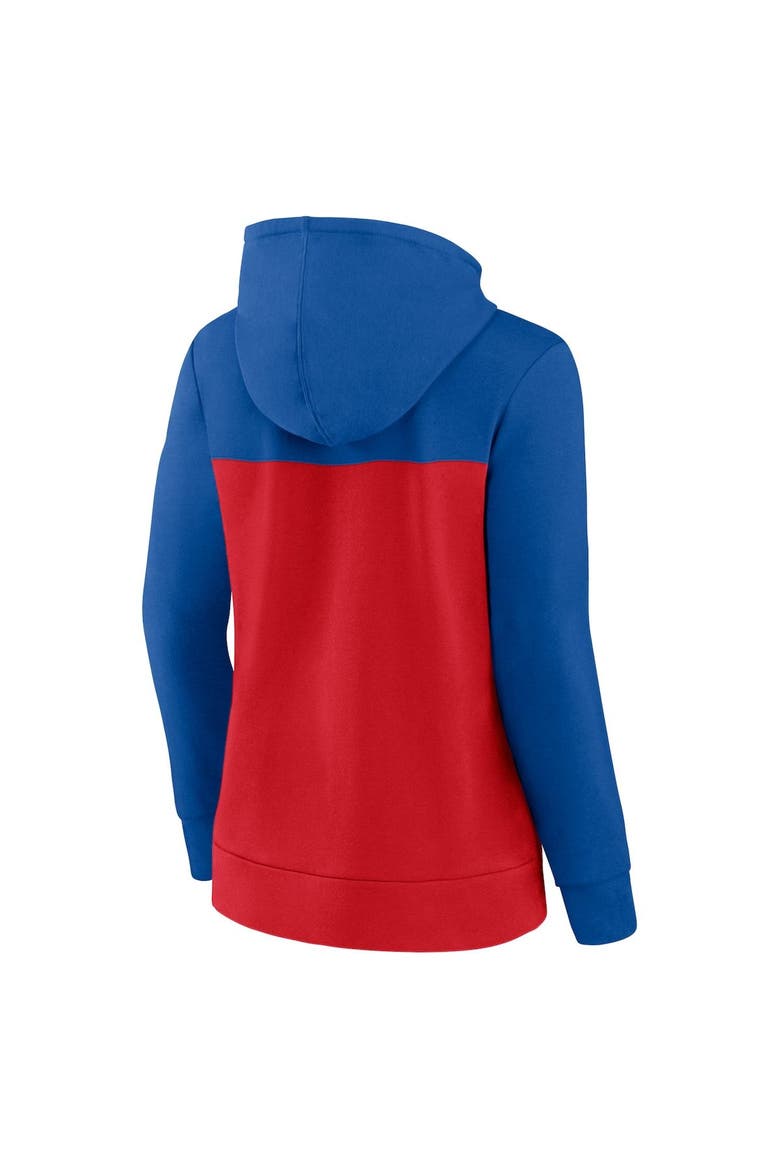Women's Fanatics Branded Royal/Red Chicago Cubs Take The Field Colorblocked Hoodie Full-Zip Jacket, Alternate, color, Royal