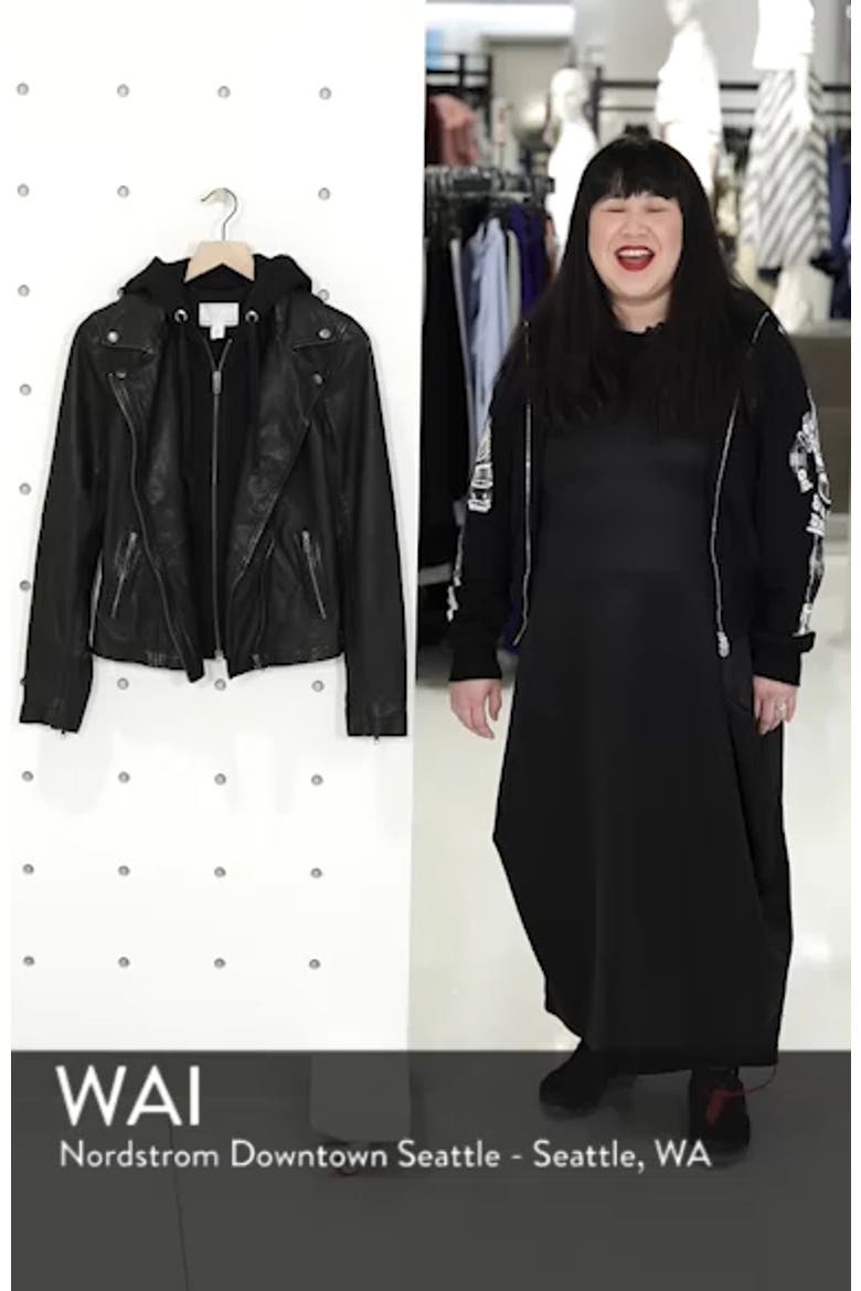 Leather Moto Jacket with Removable Hood video