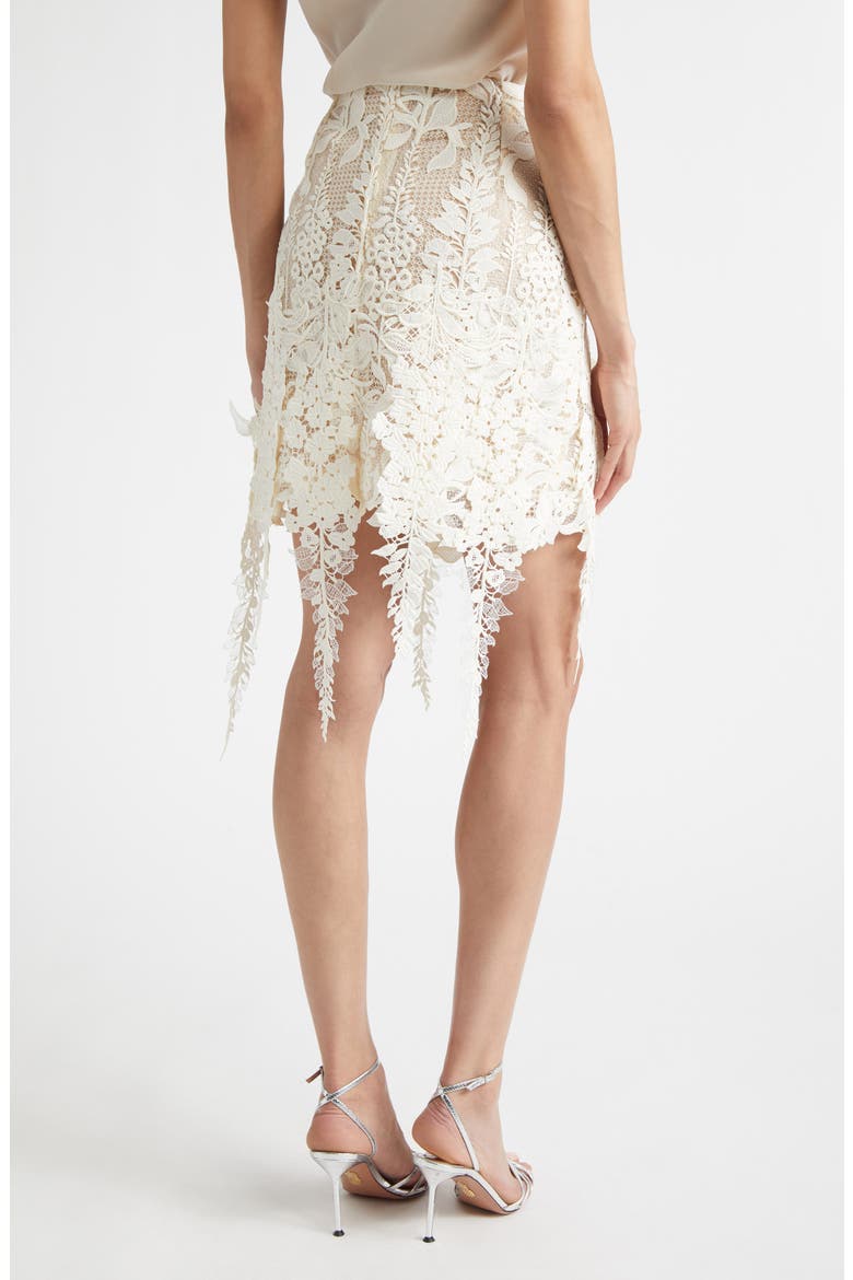 Foxgloves Guipure Lace Miniskirt, Alternate, color, IVORY