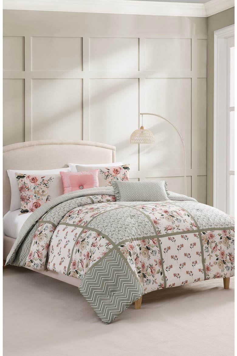 Sage Serenity 5-Piece Comforter Set, Alternate, color, GREEN