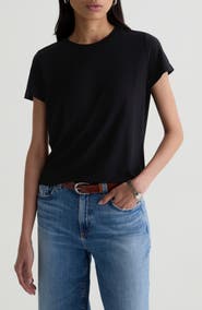 AG Zoie Cotton & Linen Blend T-Shirt