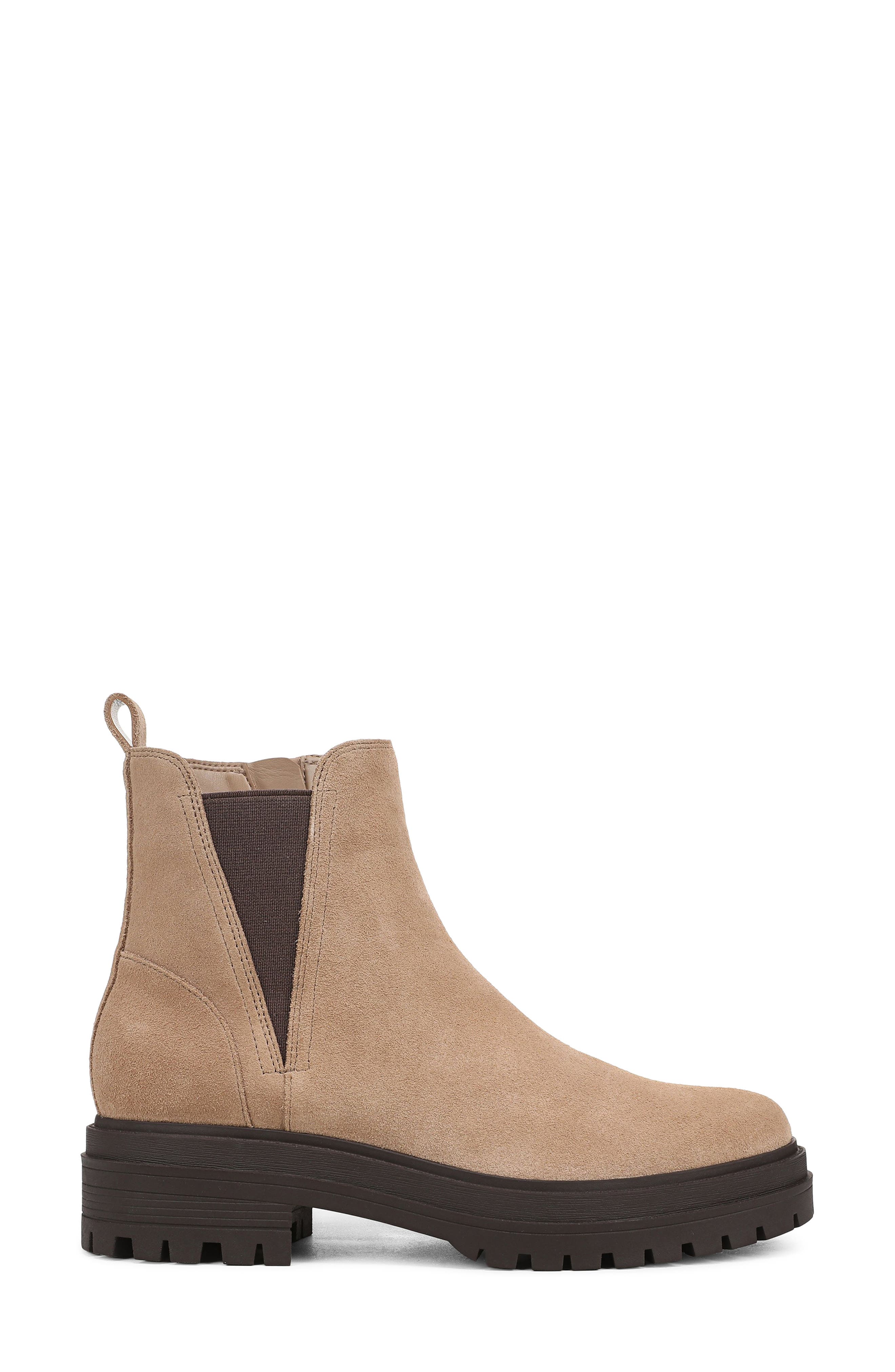 Georgina Water Repellent Chelsea Boot, Alternate, color, DESERT SAND SUEDE