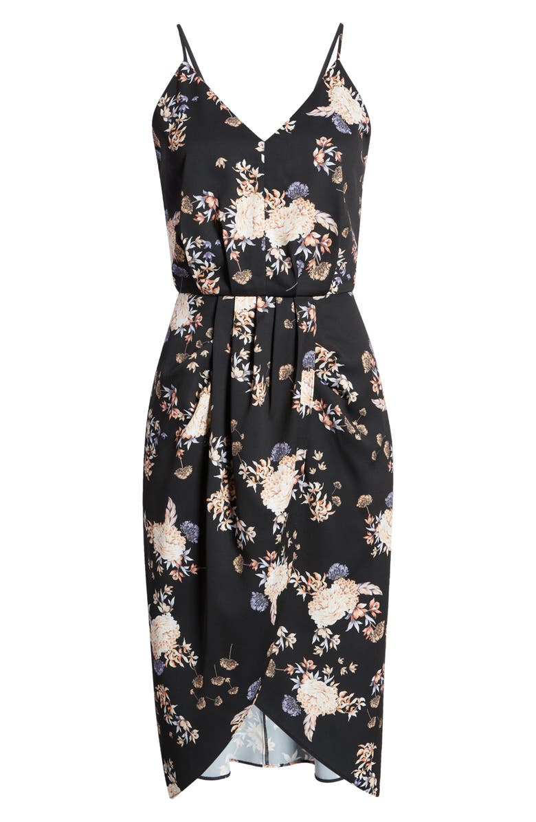 Chelsea28 Sleeveless Faux Wrap Dress, Alternate, color, 