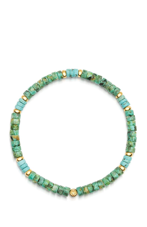 Nialaya Heishi Beaded Wristband In Green