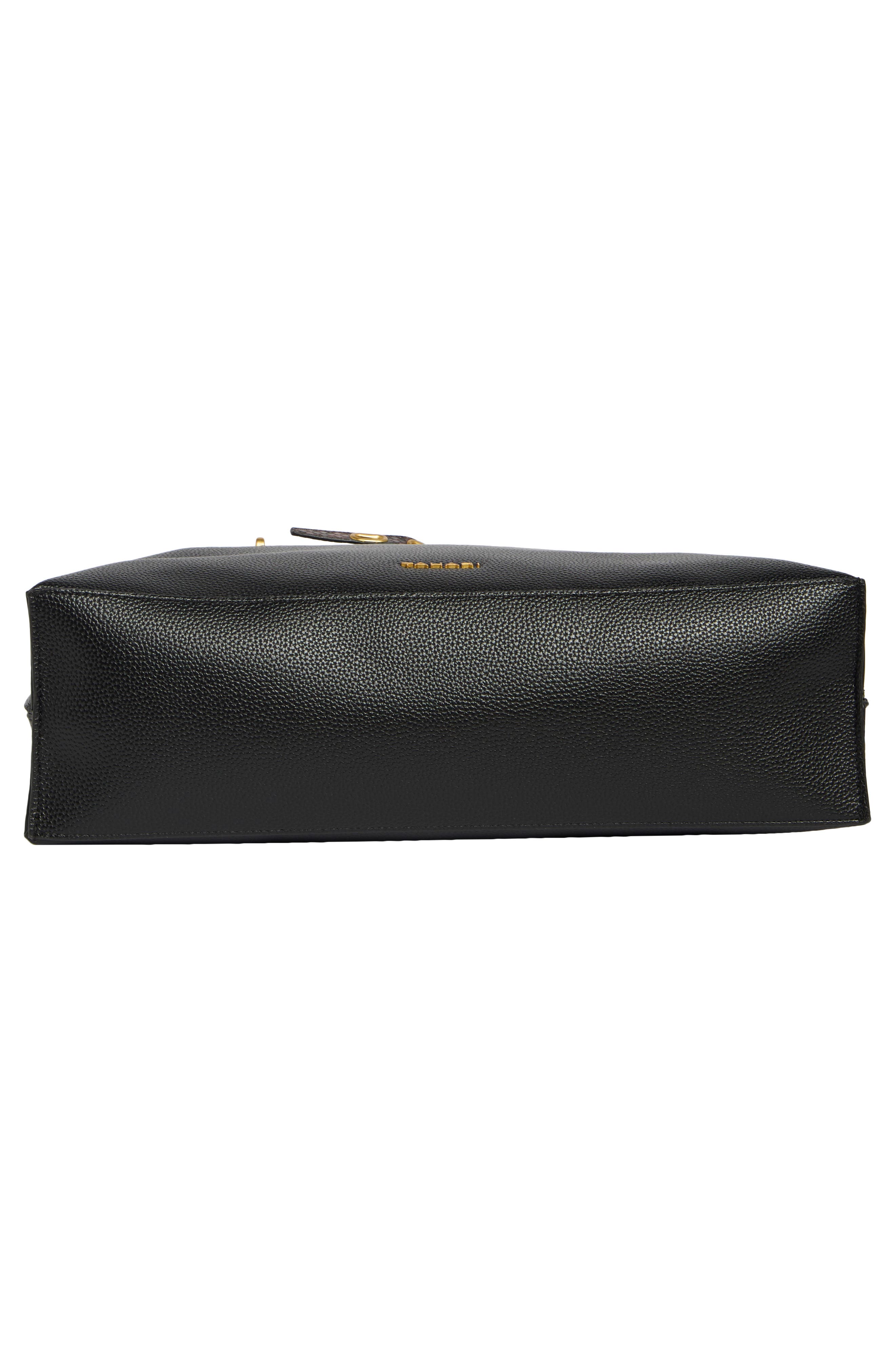 Ginny Faux Leather Tote, Alternate, color, BLACK