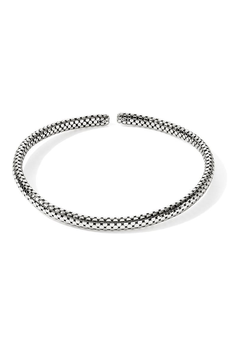 Dot Coil Choker Necklace, Main, color, SILVER