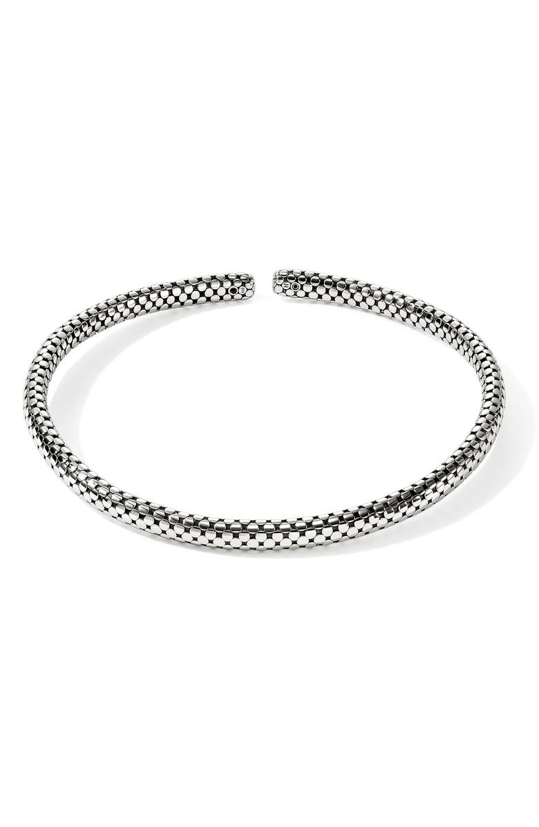 John Hardy Dot Coil Choker Necklace, Main, color, Silver