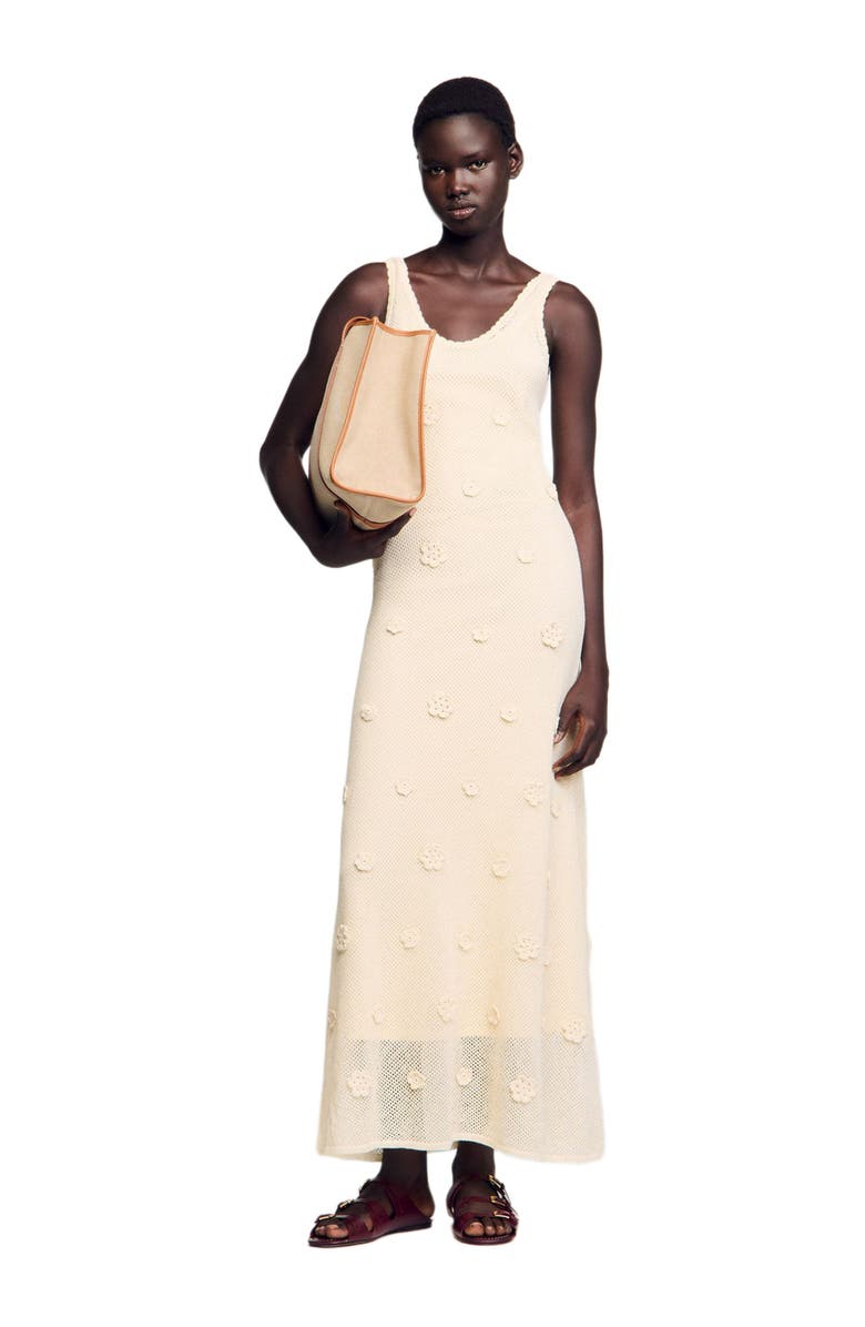 SANDRO Knit maxi dress, Main, color,