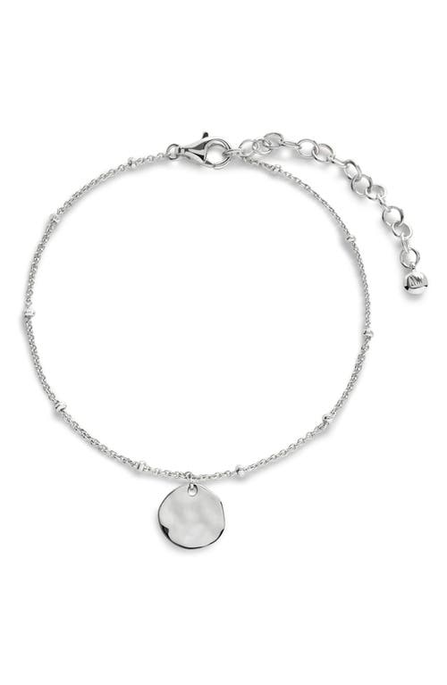 Monica Vinader Sterling Silver Siren Muse Disc Chain Bracelet In Silver