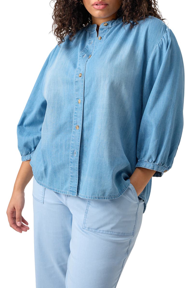 Sanctuary Chambray Shirt, Main, color, 