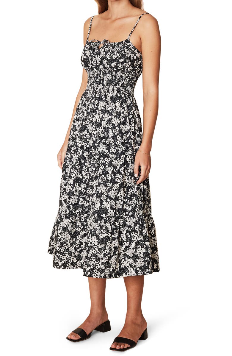 Faithfull the Brand Canyon Polka Dot Tiered Sundress, Main, color, 