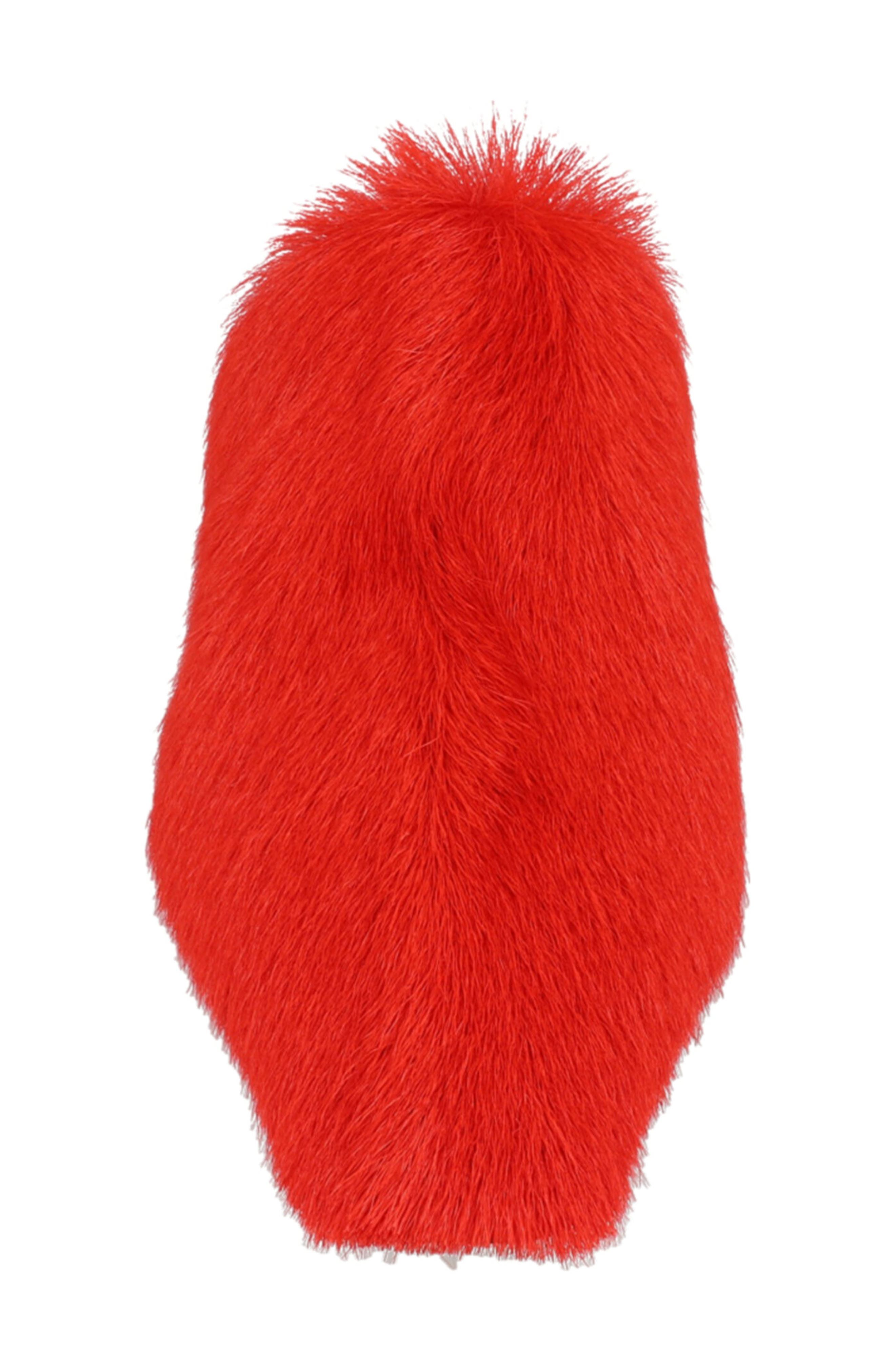 Selestina Genuine Hair Mule, Alternate, color, FLAME RED