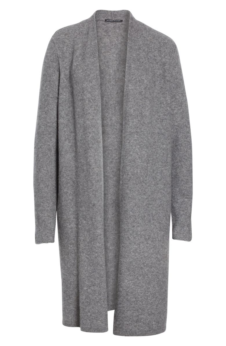 Eileen Fisher Cashmere & Silk Blend Open Cardigan, Alternate, color,