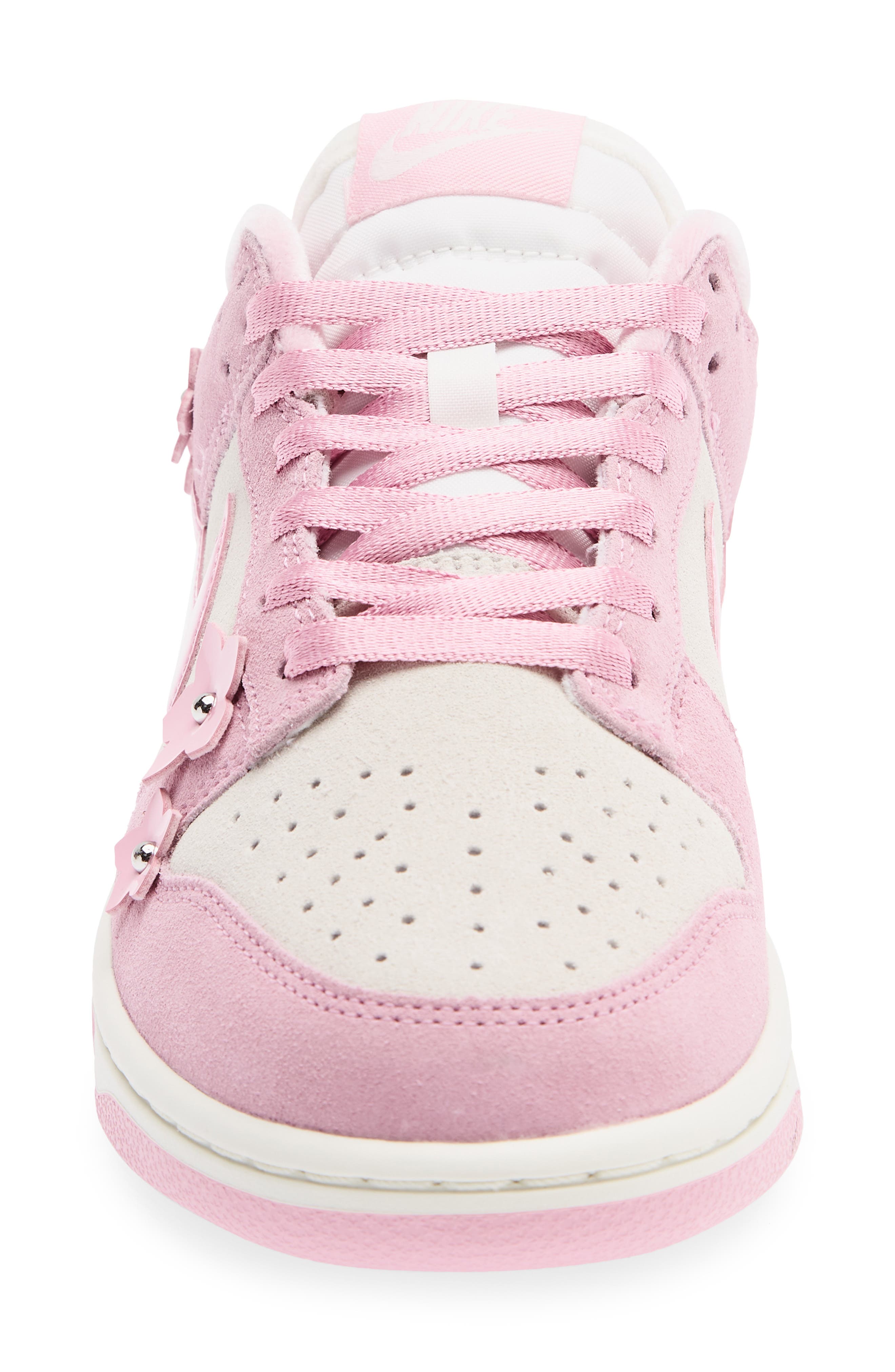 Dunk Low Top Sneaker, Alternate, color, PINK RISE/ PINK RISE-SAIL