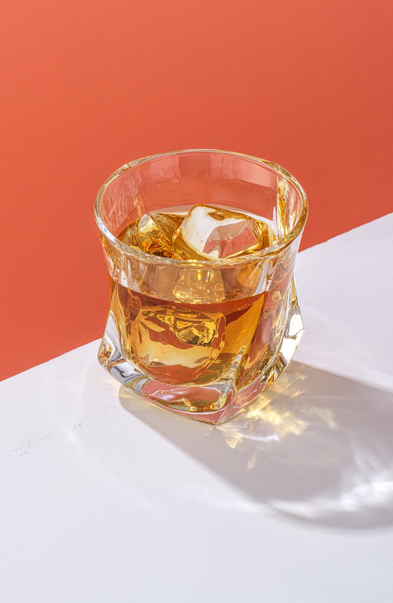 JoyJolt Aurora Set of 2 Whiskey Glasses, Alternate, color, Clear