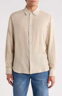 rag & bone Finch Stripe Gauze Button-Up Shirt