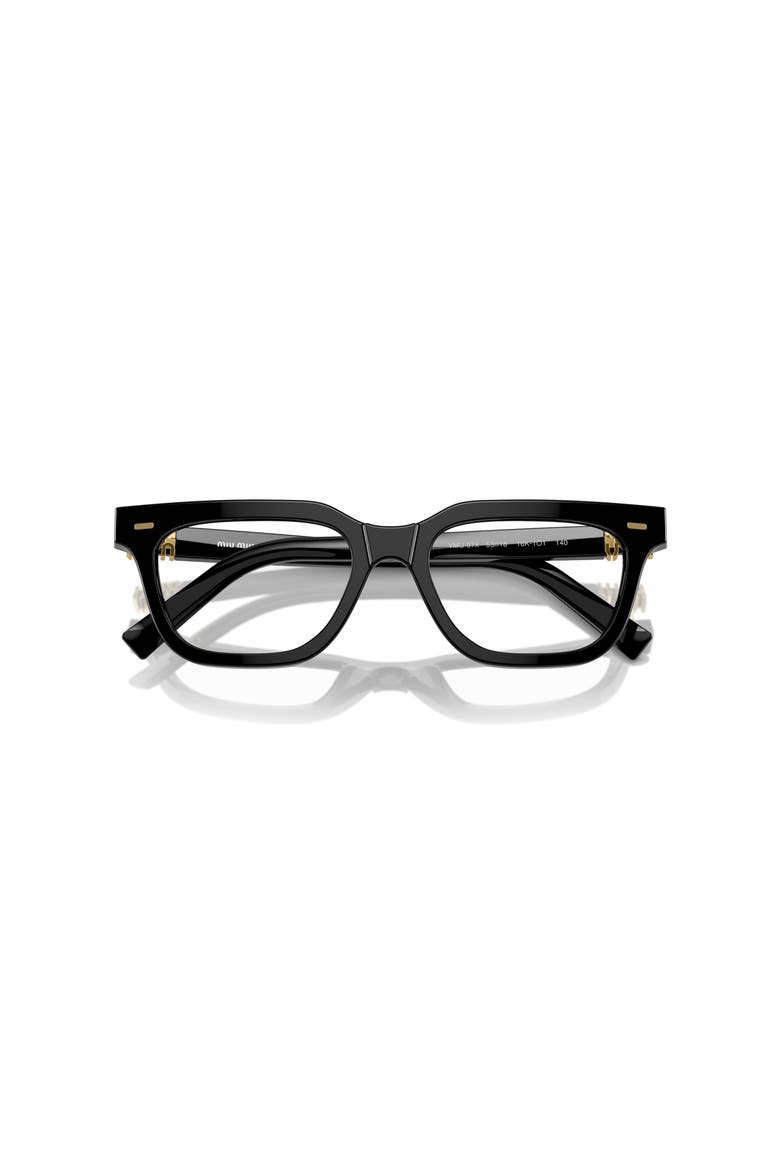 53mm Rectangle optical glasses, Alternate, color, Black