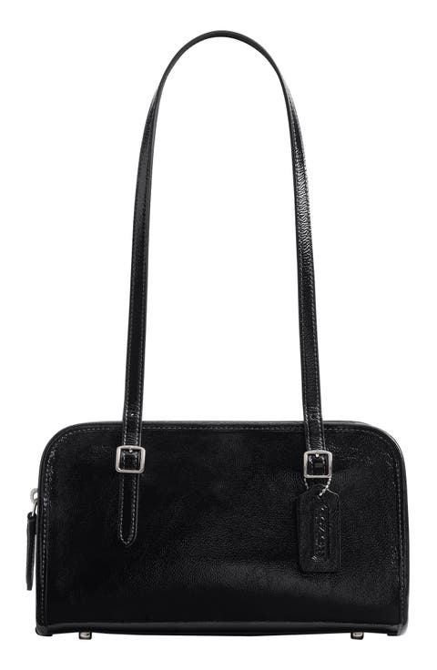 The Coach Originals Crinkle Patent Leather Swing Zip Satchel