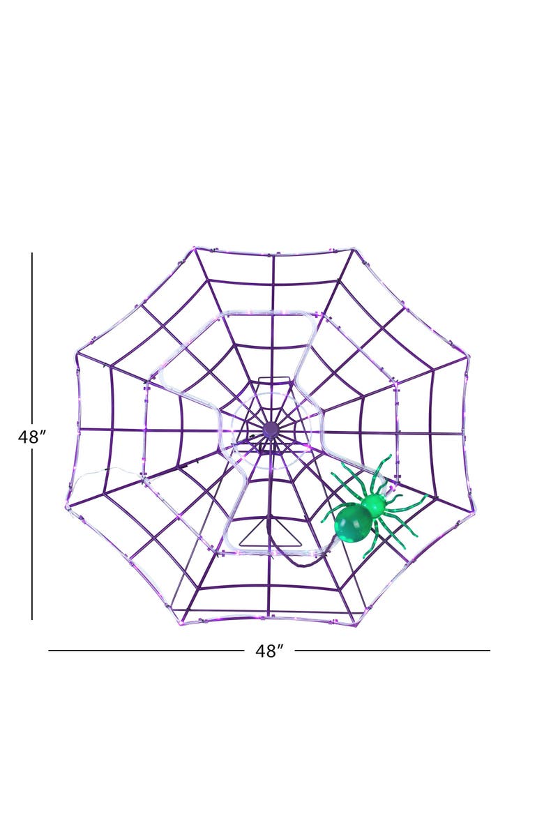 4 ft. Outdoor Animated Spider Web - Purple Web, Alternate, color, Purple