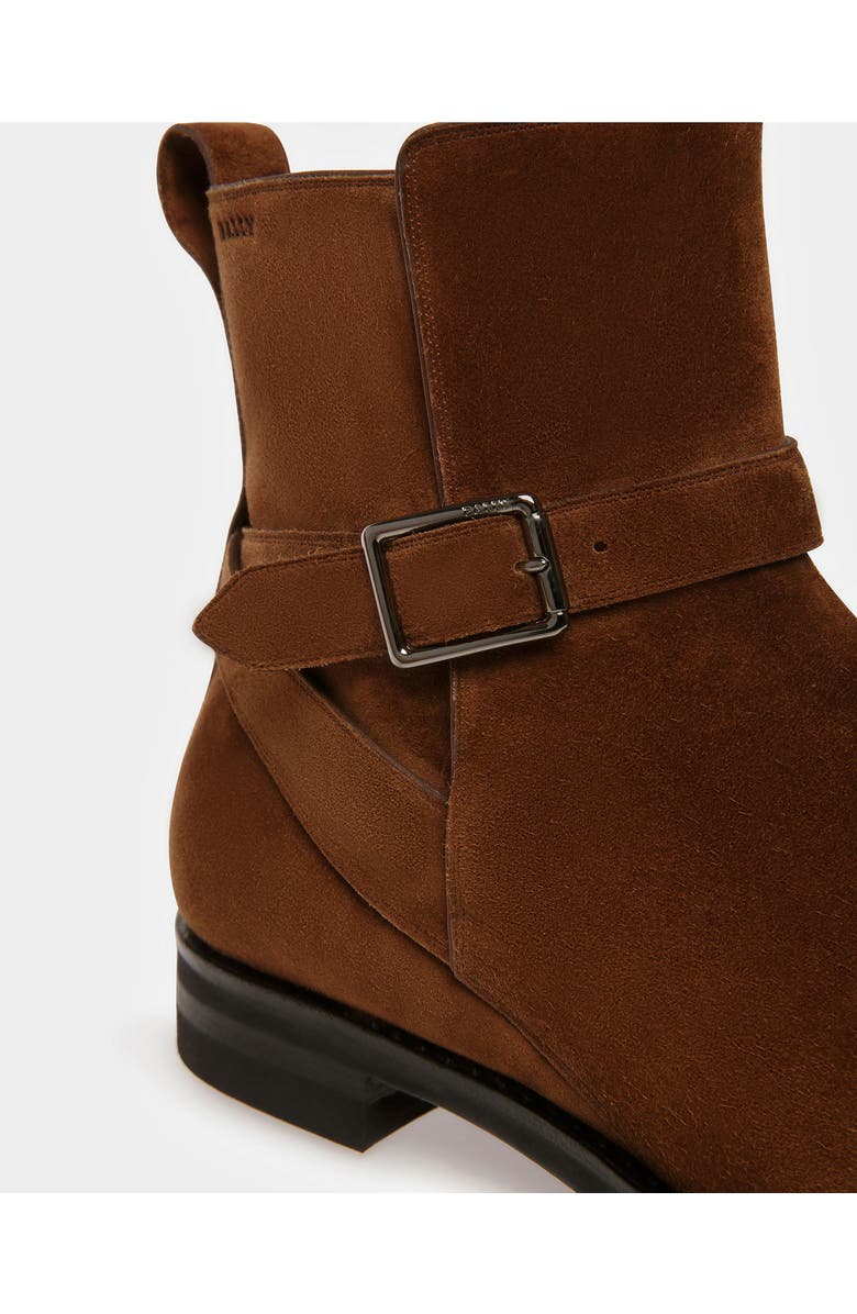 Bally Filly Leather Boots, Alternate, color, Brown