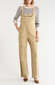Longchamp Leather Wide Leg Overalls