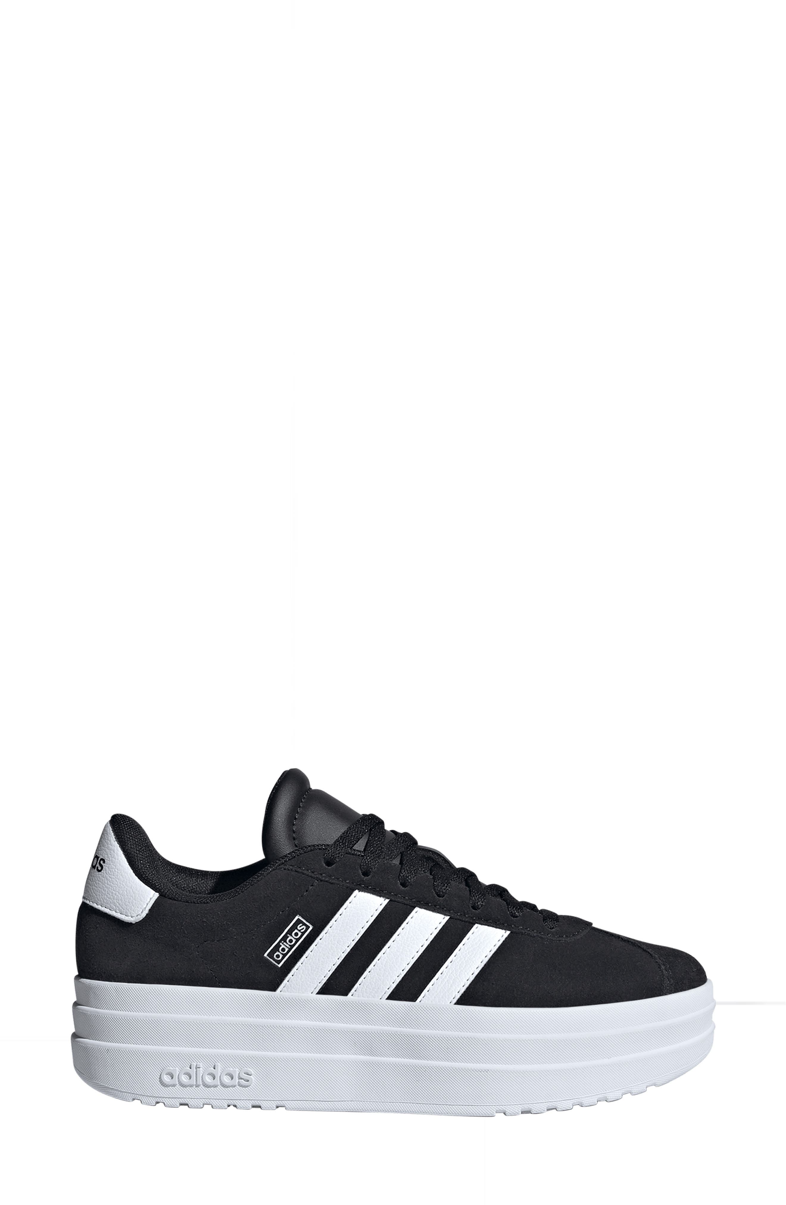 adidas Kids' VL Court Bold Lifestyle Sneaker, Alternate, color, Cblack/Ftw