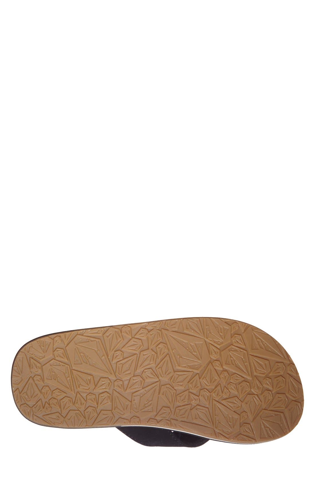 'Victor' Flip Flop, Alternate, color, BLACK