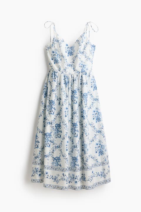 Flared-skirt Strappy Dress