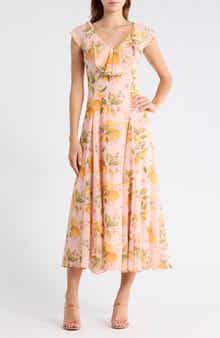 WAYF Godet Midi Dress