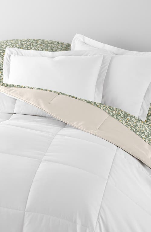 Homespun 7-piece Assorted Reversible Comforter Set In White