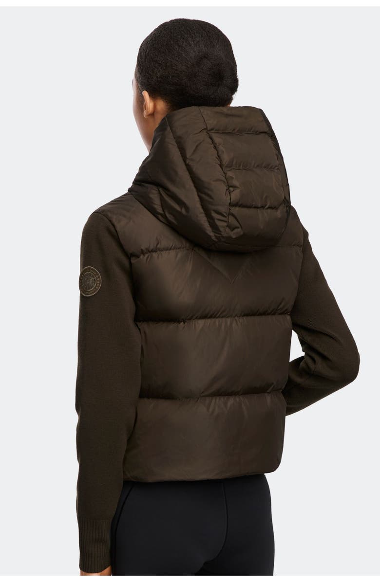 Canada Goose HyBridge<sup>®</sup> Wide Quilt Knit Hoodie Tonal Disc, Alternate, color, Terra