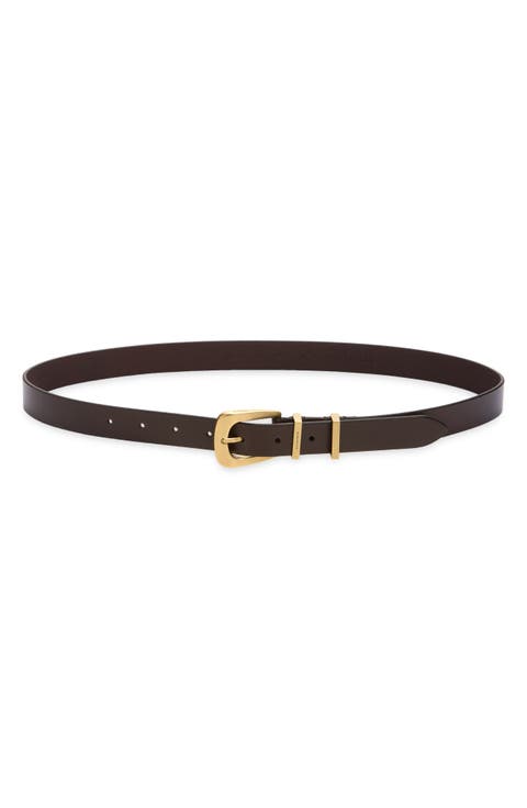 Double Keeper Leather Belt