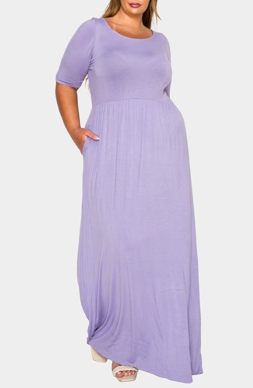 L I V D Eva Jersey Maxi Dress In Purple