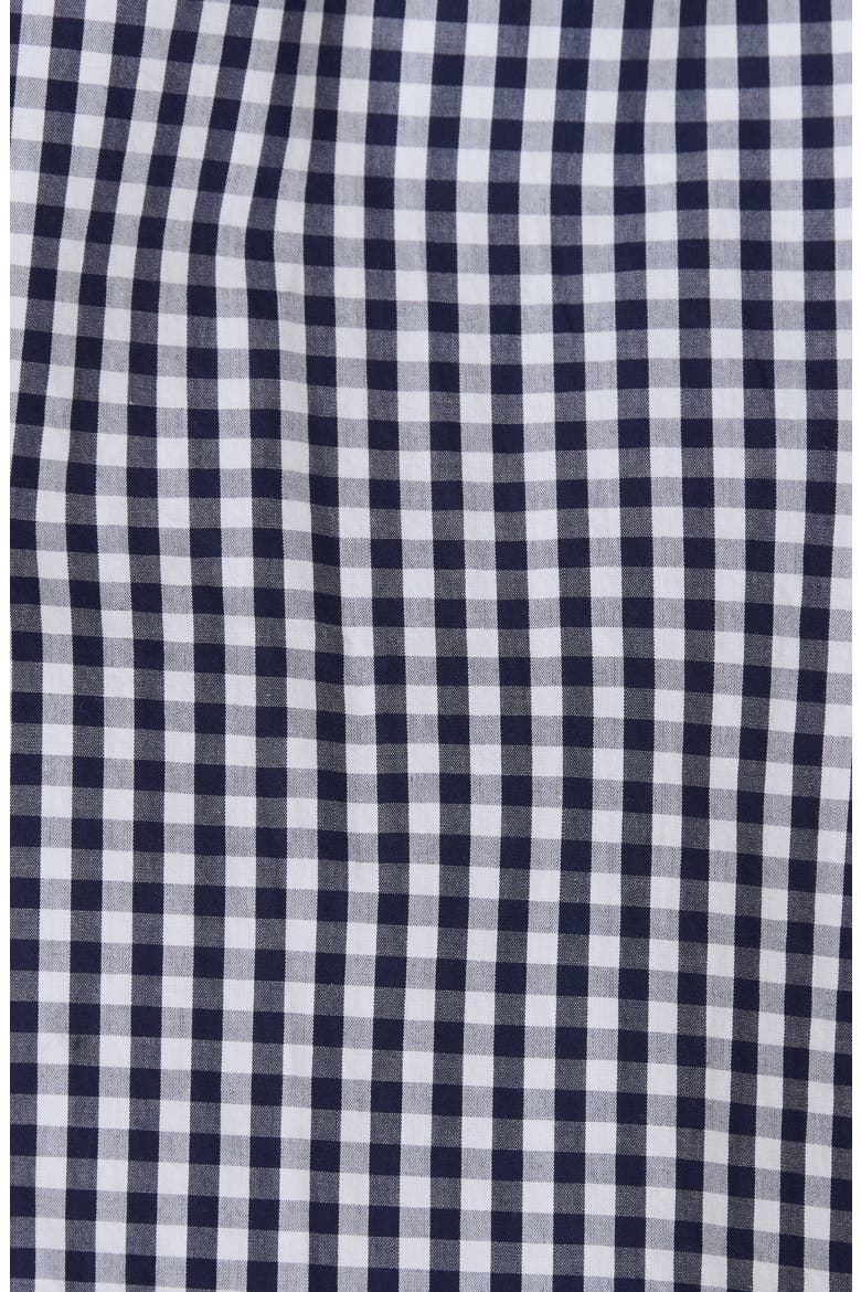 Cotton Shirting Nightgown, Alternate, color, NAVY PETITE GINGHAM