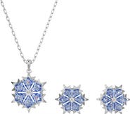 Swarovski Magic Snowflake Stud Earrings & Necklace Set