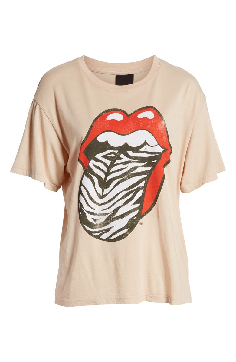 Day by Daydreamer Rolling Stones Zebra Tongue Graphic Tee, Alternate, color, 