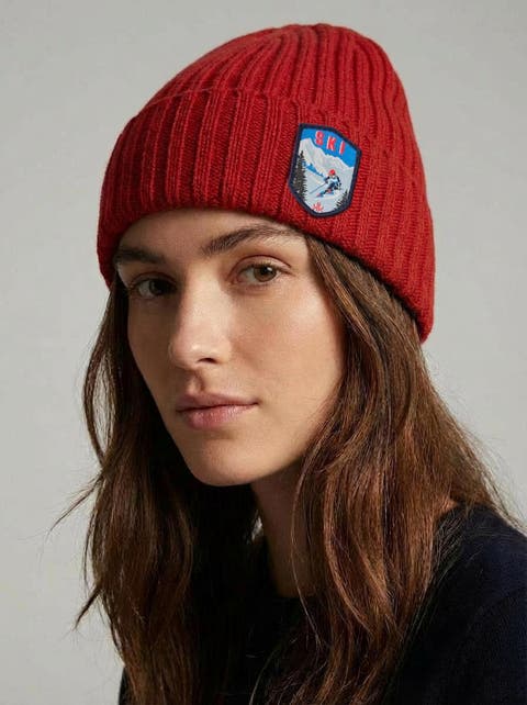 Cashmere Beanie with Patch