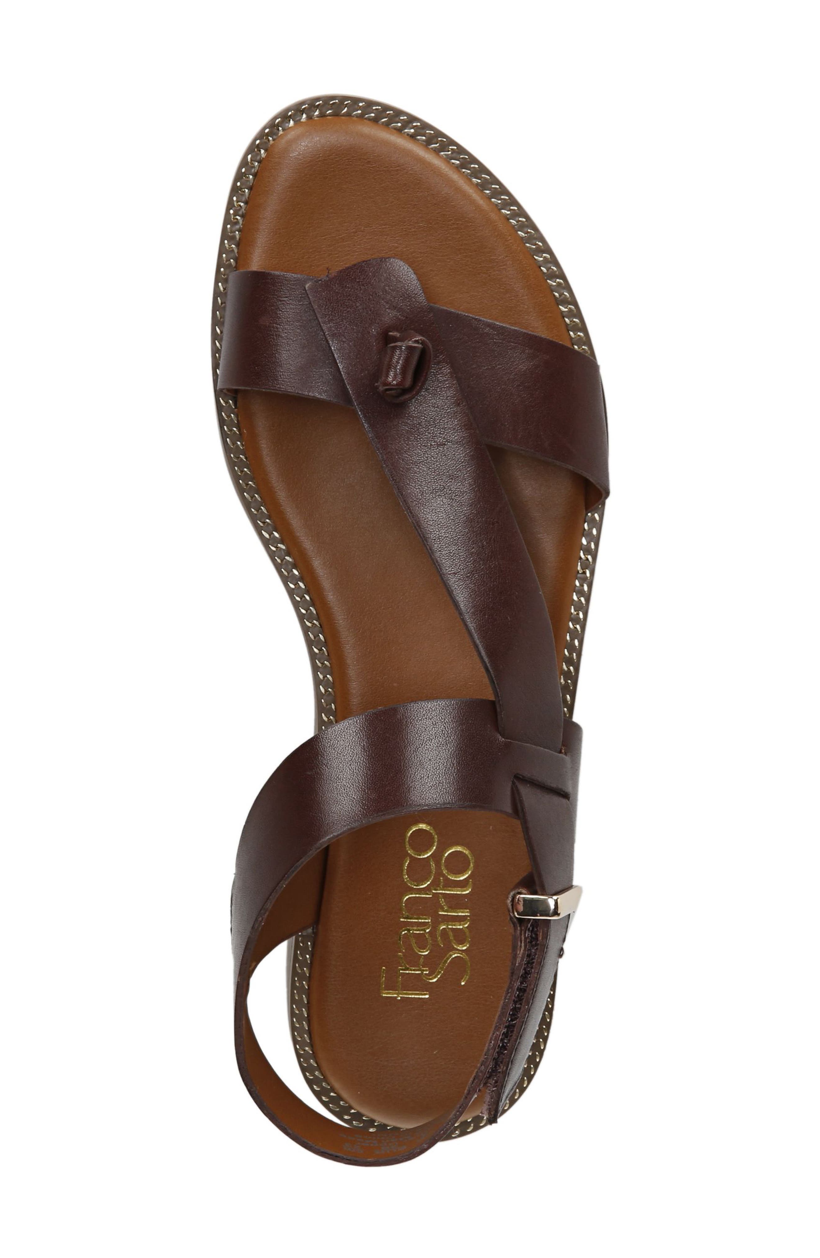 Franco Sarto Glenni Sandal, Alternate, color, Dark Brown Leather