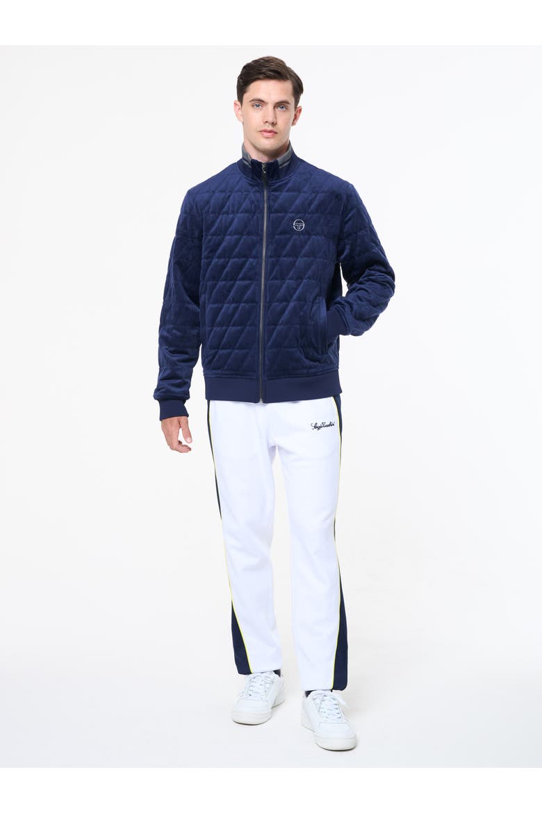 Redi Quilted Velour Bomber Jacket, Alternate, color, MARITIME BLUE