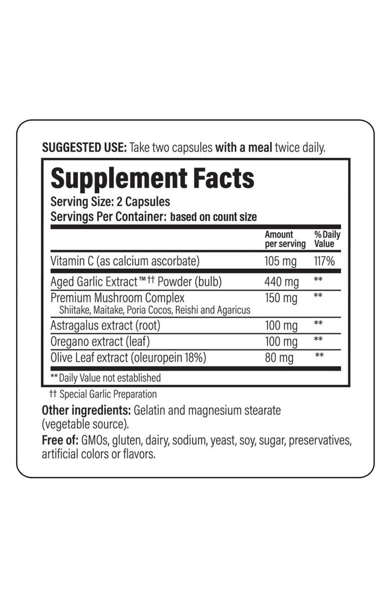 Kyolic Aged Garlic Extract Formula 103, Immune Support, 100 Capsules, Alternate, color, NO COLOR