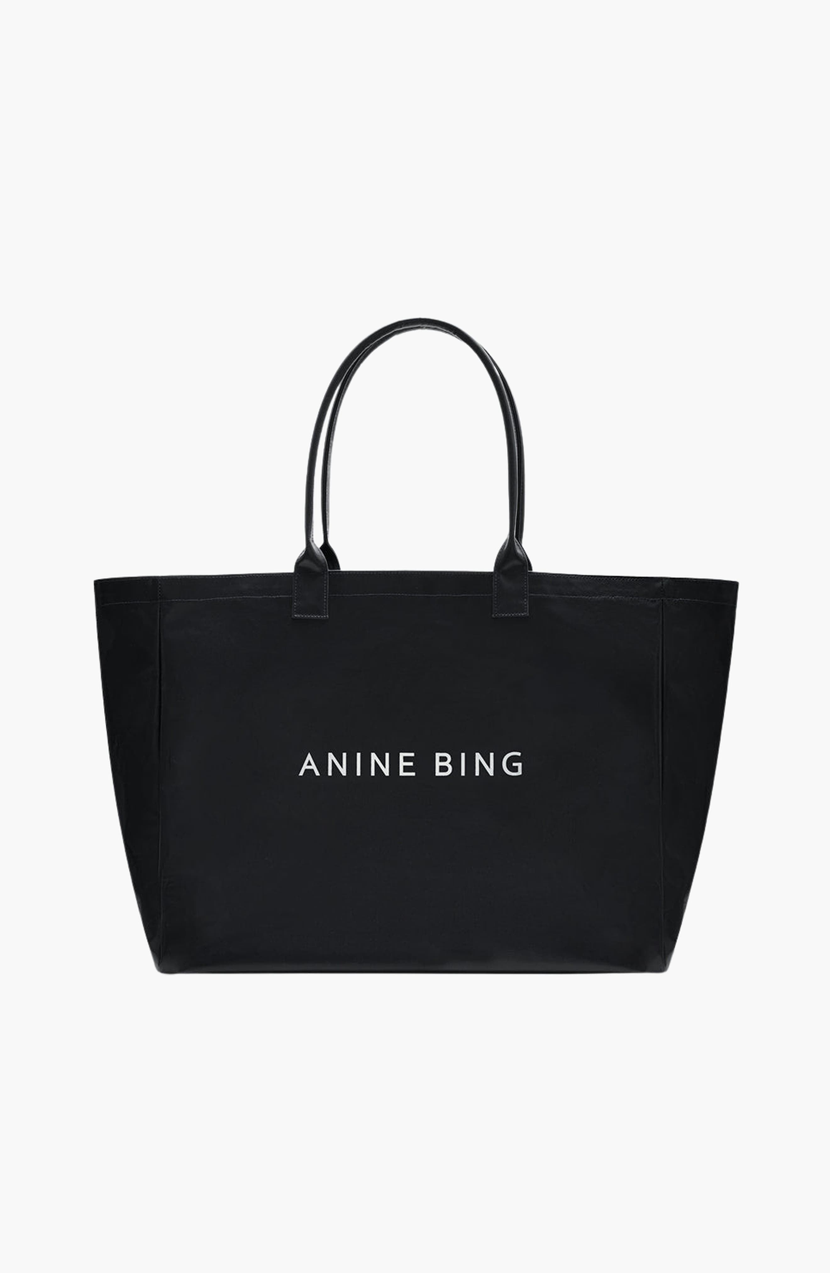 Leo Coated Canvas Tote, Main, color, Black