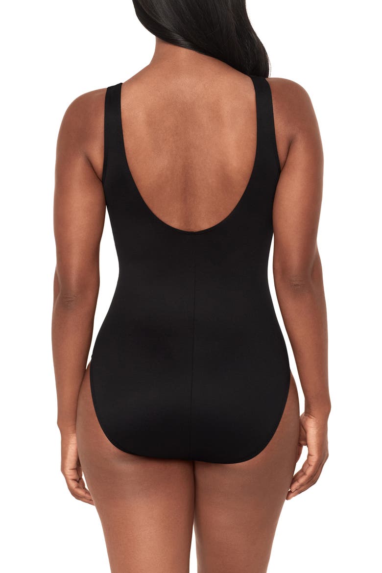Steel Magnolias Regatta High Neck One-Piece Swimsuit, Alternate, color, BLACK/ MULTI
