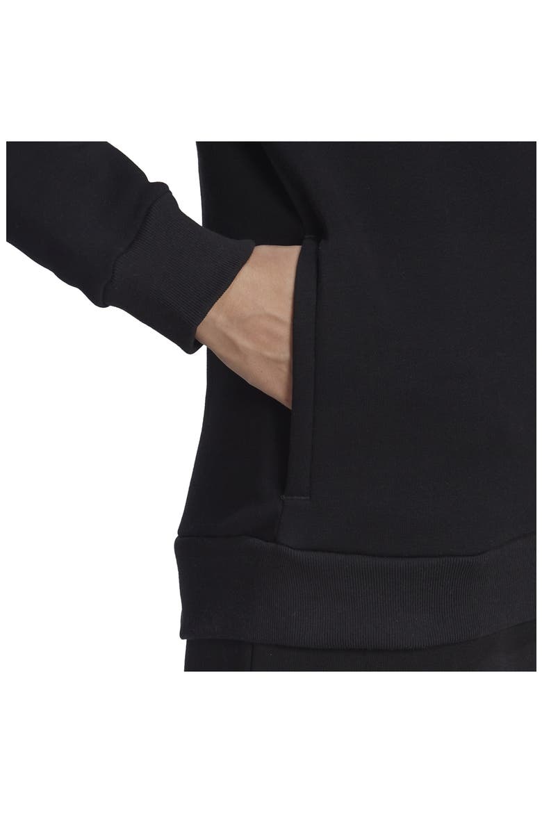 Essentials Fleece Hoodie, Alternate, color, BLACK/ WHITE