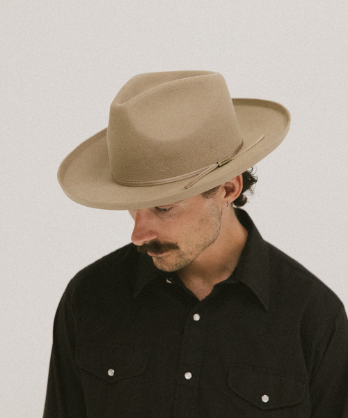 Two Roads Hat Co. Clarksdale Teardrop Crown Fedora In Tan