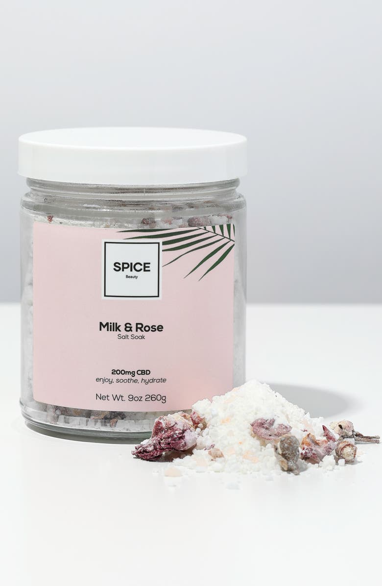 Spice Beauty Milk & Rose Salt Soak with CBD, Alternate, color,